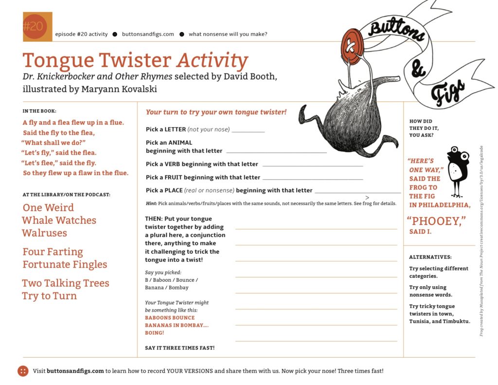 downloadable activities buttons & figs